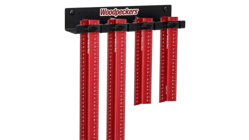 Komplet liniałów sześciokątnych Woodpeckers HexScale z uchwytem Rack-It