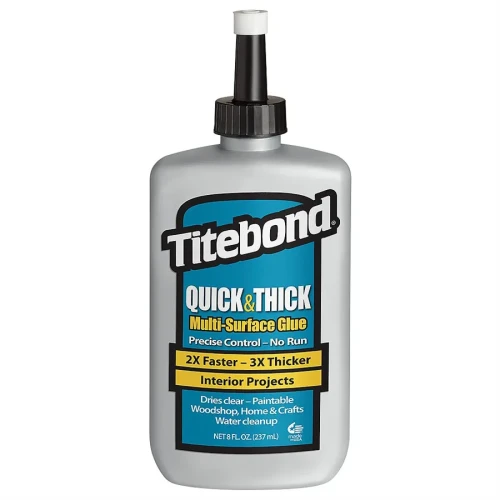 Klej Titebond Quick & Thick jest odpowiedni do różnego rodzaju materiałów