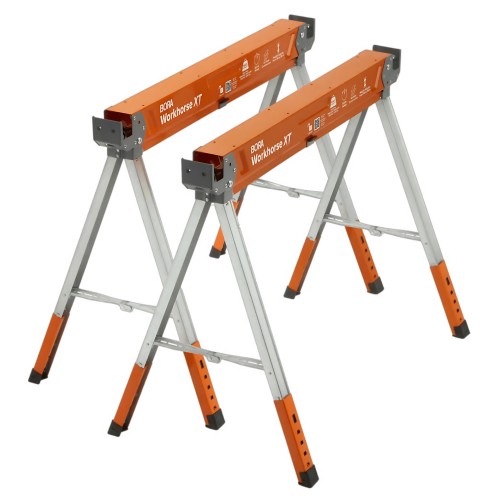 Bora Workhorse XT PM-3360T - zestaw dwóch koziołków warsztatowych z regulowaną wysokością roboczą