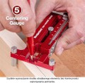 Woodpeckers 6 in 1 Shop Gauge umożliwia szybkie wyznaczanie środka obrabianego elementu i pomiar głębokości