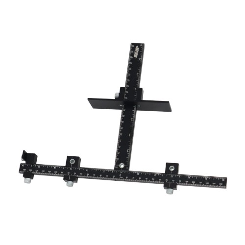 Kreg KHI-XLPULL PRO to aluminiowy szablon do wiercenia otworów pod gałki i uchwyty meblowe o rozstawie 41-310 mm